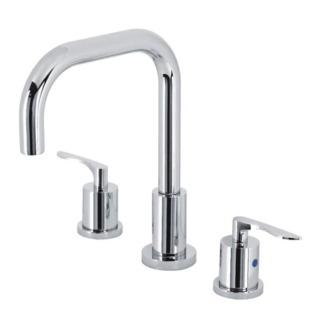 Kingston Brass FSC8931SVL Widespread Bathroom Faucet with Brass Pop-Up, Polished Chrome FSC8931SVL